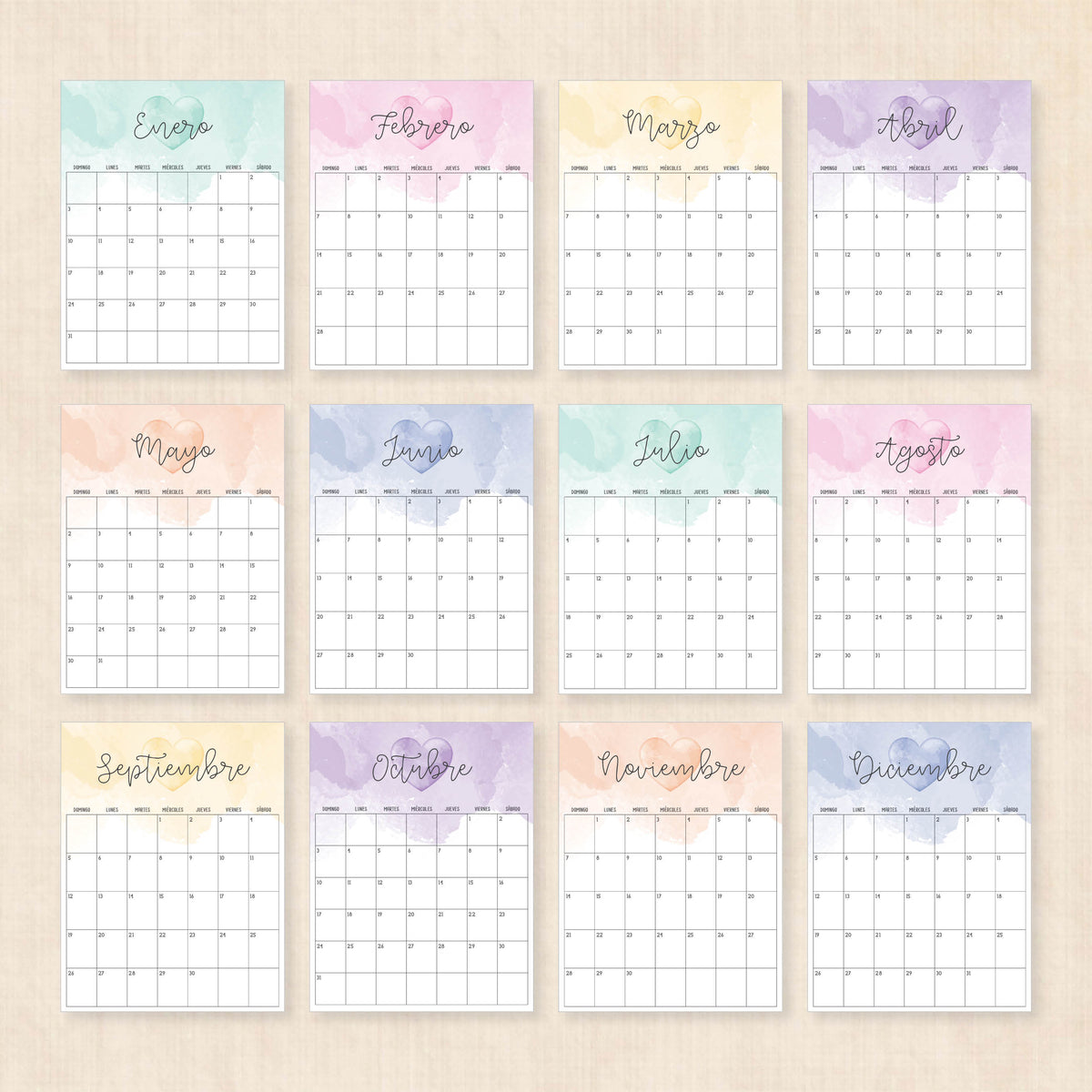calendario 2027 para imprimir