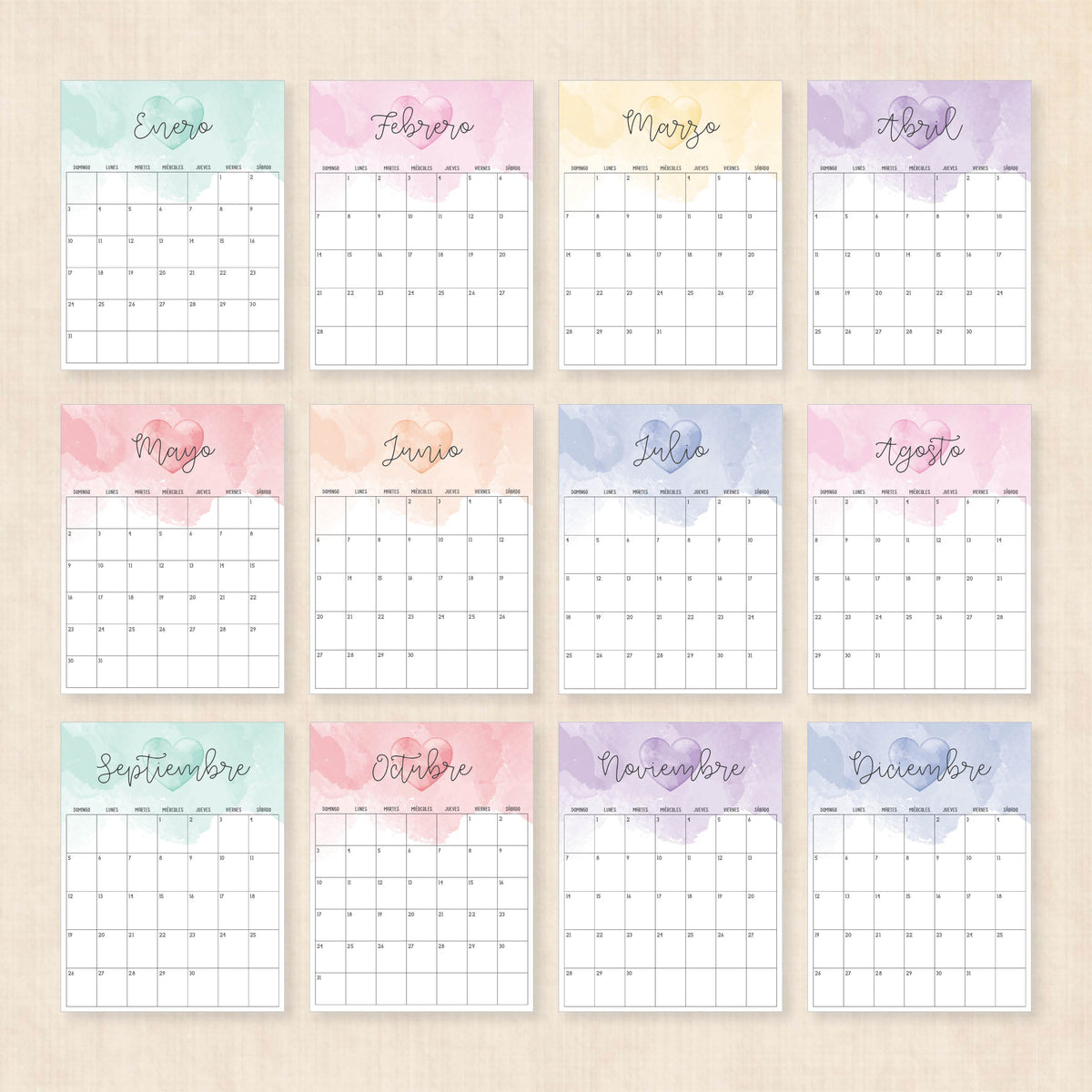 calendario 2027 para imprimir