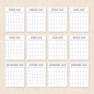 calendario 2027 para imprimir