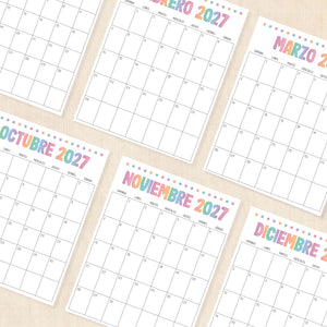 calendario 2027 para imprimir