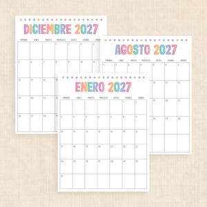 calendario 2027 para imprimir