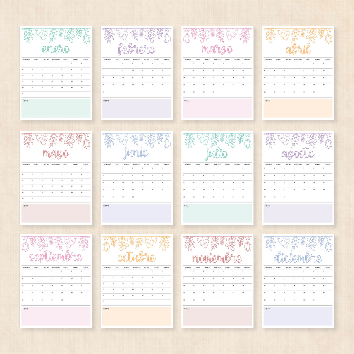 calendario 2027 para imprimir