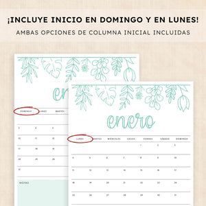 calendario 2027 para imprimir