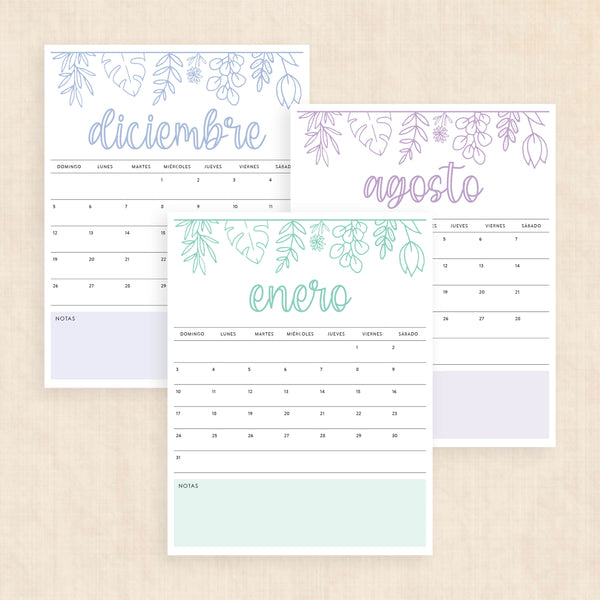 calendario 2027 para imprimir