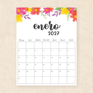calendario 2027 para imprimir