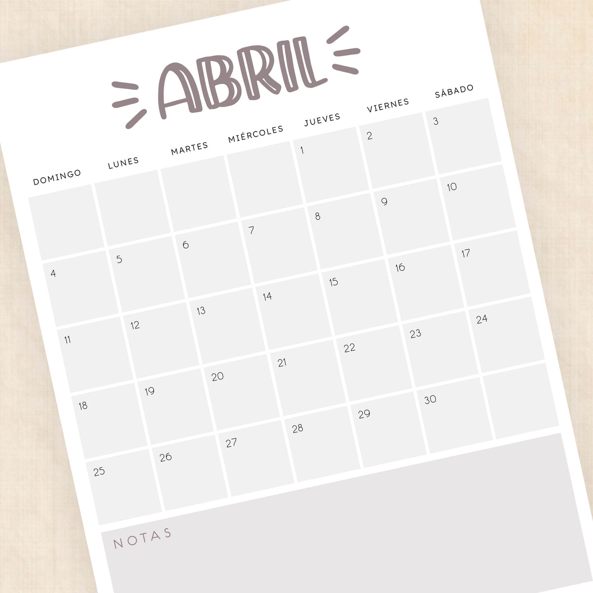 calendario 2027 para imprimir