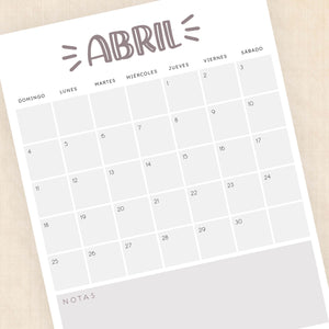 calendario 2027 para imprimir