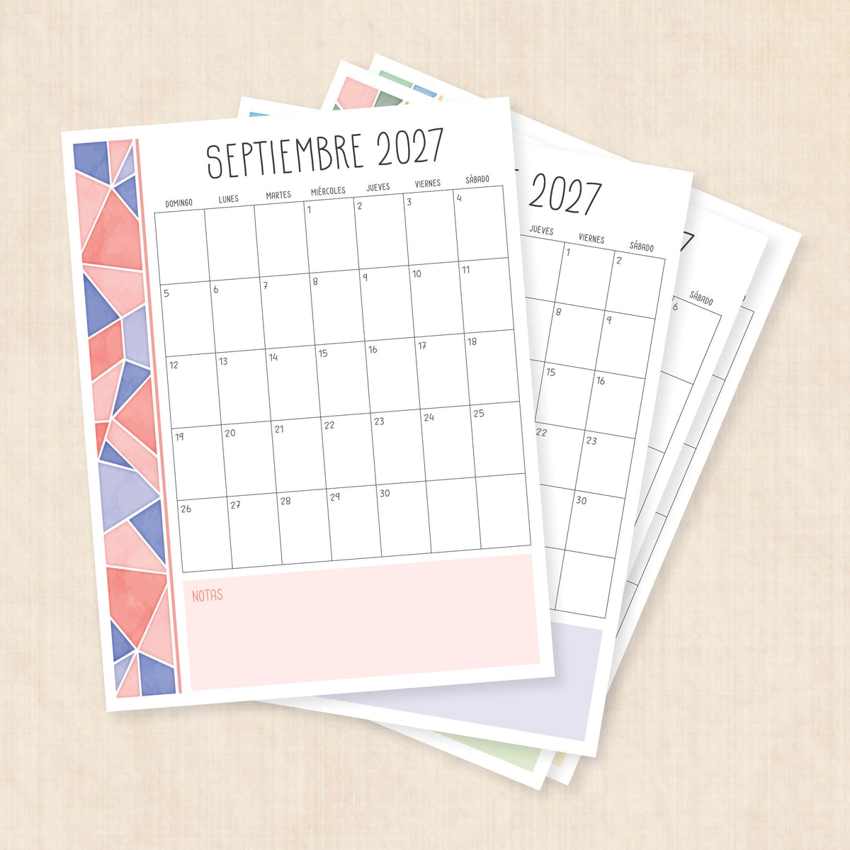 calendario 2027 para imprimir