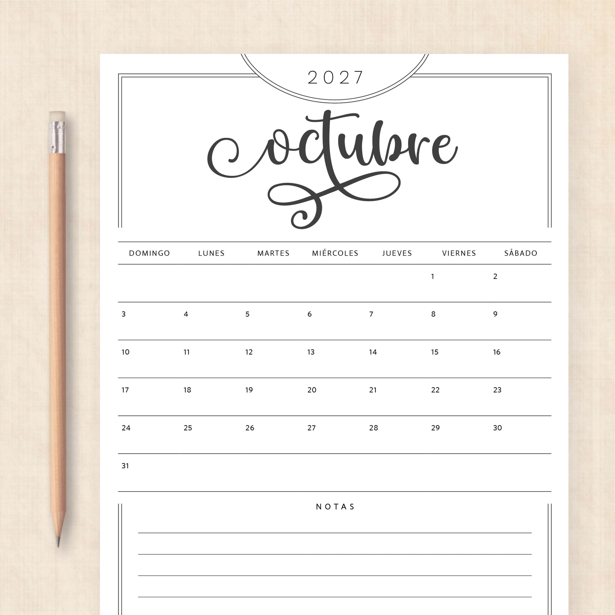 calendario 2027