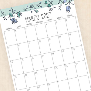 calendario 2027 para imprimir