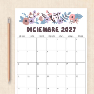 calendario 2027 para imprimir