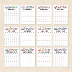 calendario 2027 para imprimir