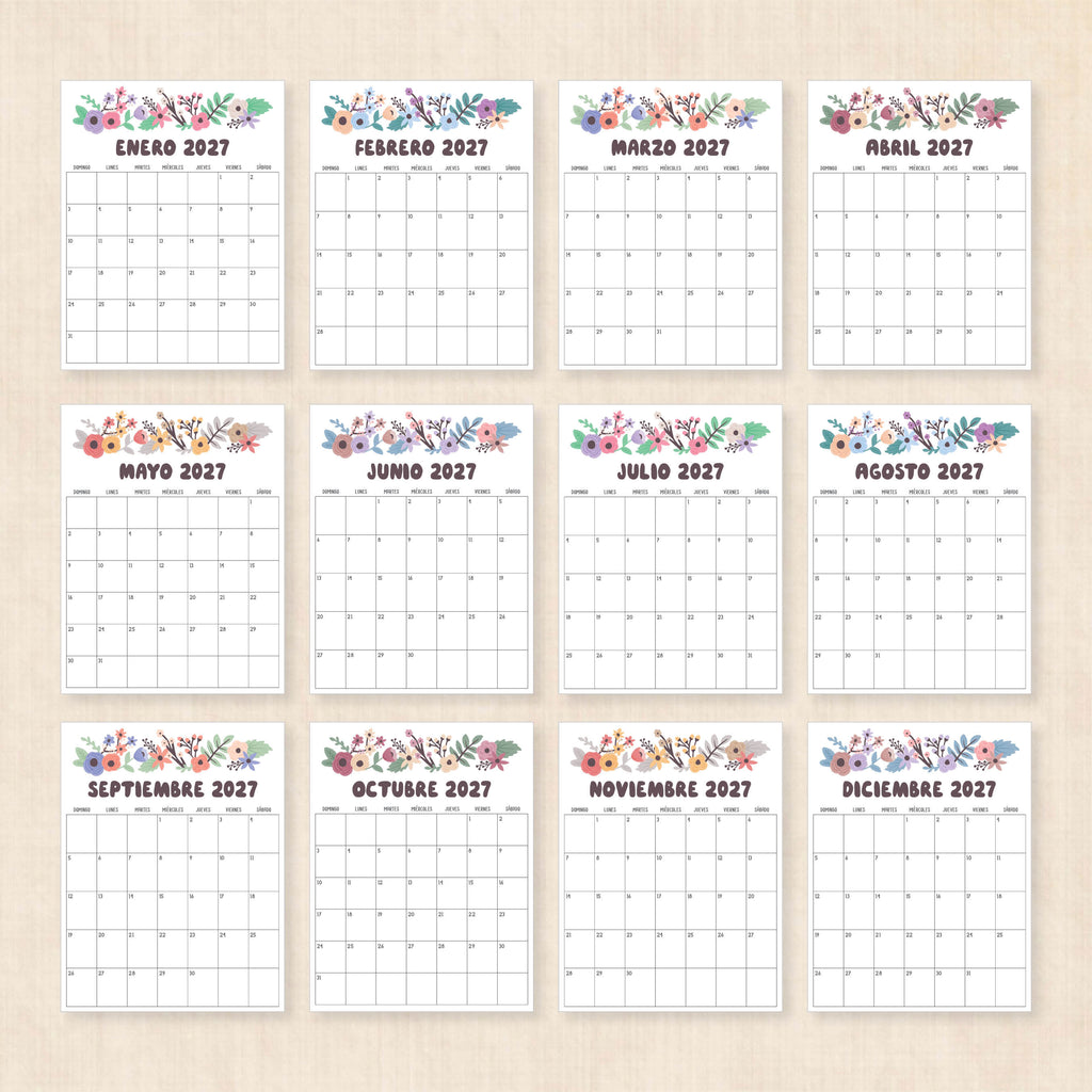 Calendario 2027 Para Imprimir Plantillas PDF calendario-2027-para-imprimir-plantillas-pdf