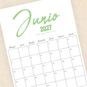 calendario 2027 para imprimir