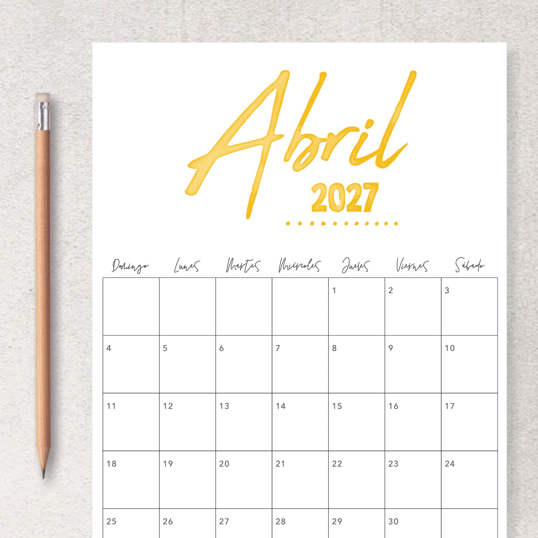 calendario 2027