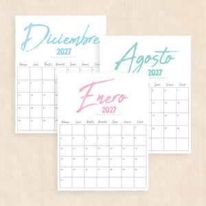 calendario 2027 para imprimir