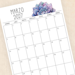 calendario 2027 para imprimir