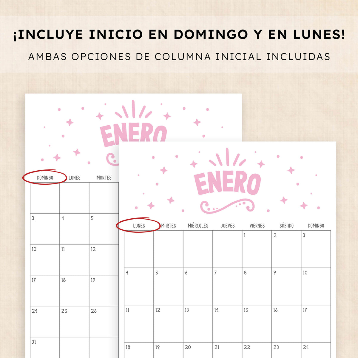 calendario 2027 para imprimir