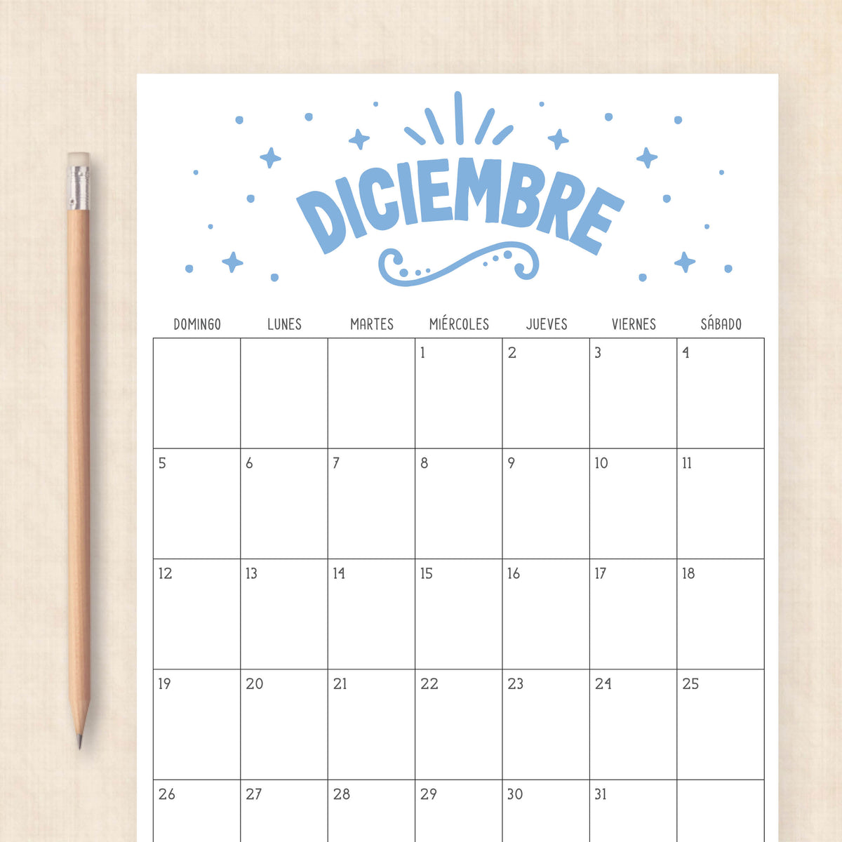 calendario 2027 para imprimir