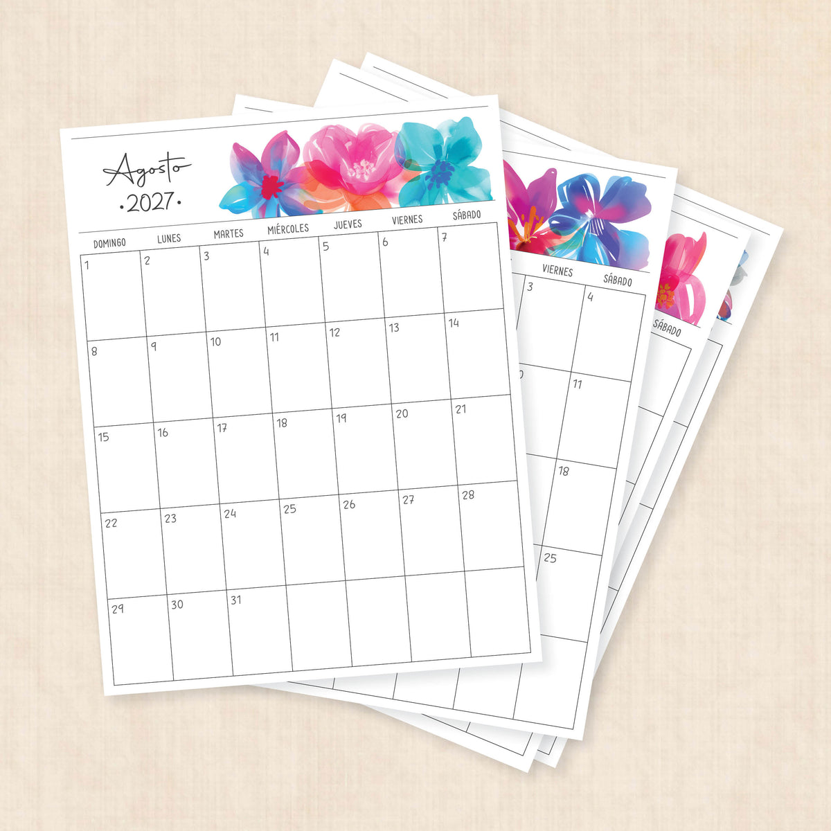 calendario 2027 para imprimir