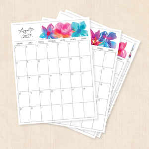 calendario 2027 para imprimir