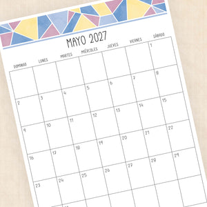 calendario 2027 para imprimir