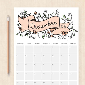 calendario 2027 para imprimir