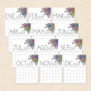 calendario 2027 para imprimir