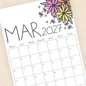 calendario 2027 para imprimir