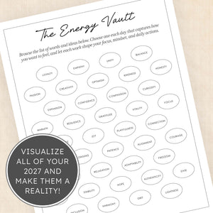 2027 Vision Board: 63-Page PDF Workbook