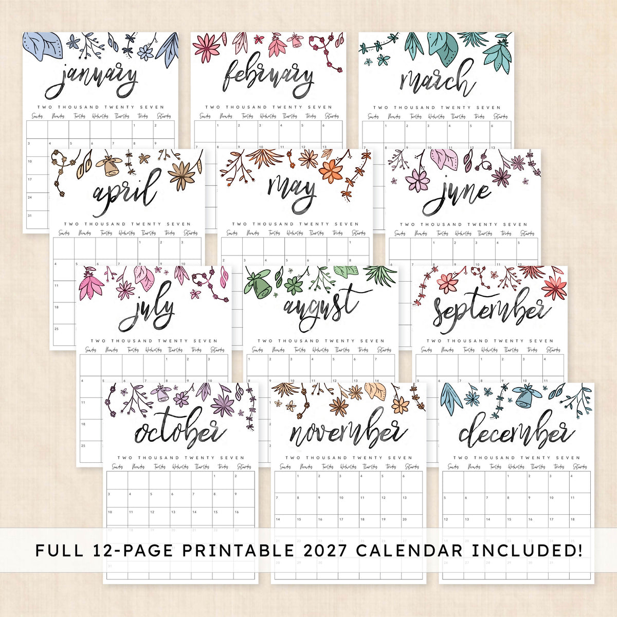 2027 Vision Board: 63-Page PDF Workbook