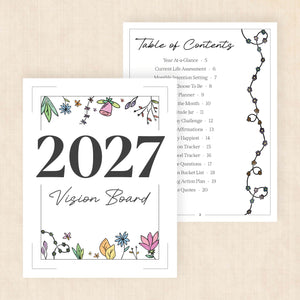 2027 Vision Board: 63-Page PDF Workbook