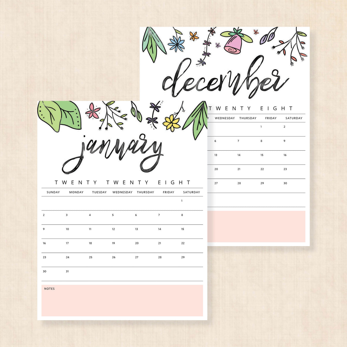 2028 calendar printable