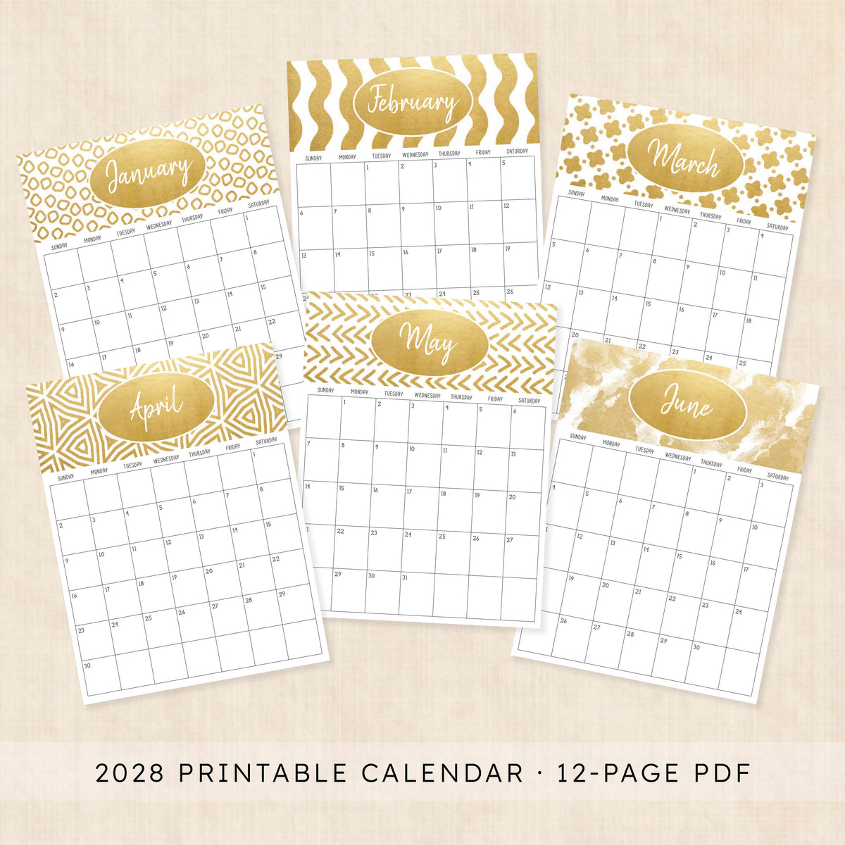 2028 calendar printable