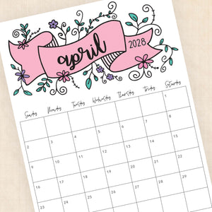 2028 calendar printable