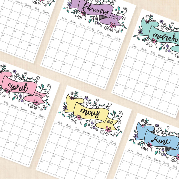 2028 calendar printable