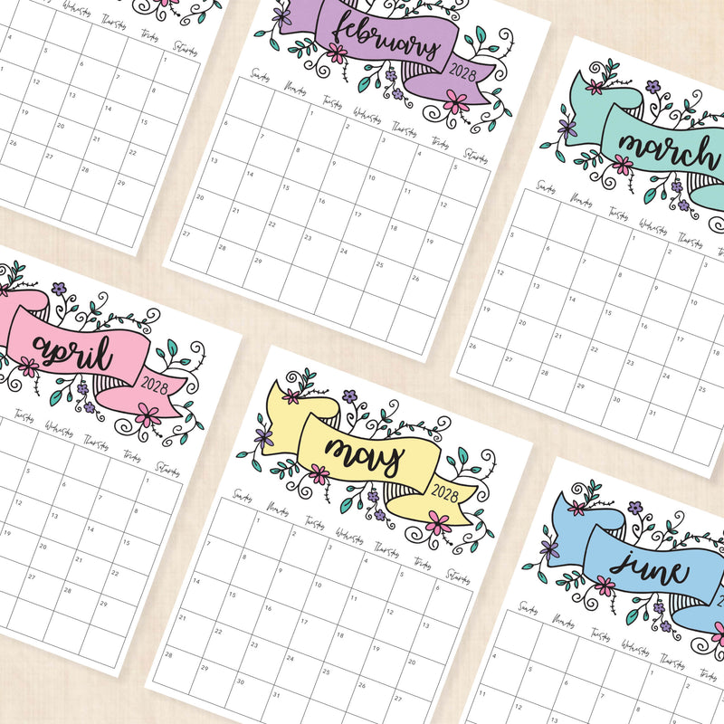 2028 calendar printable