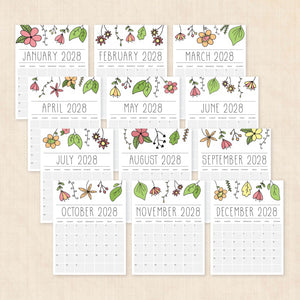 2028 calendar printable