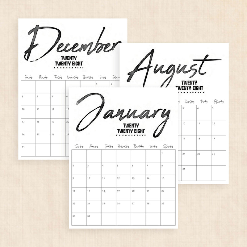 2028 calendar printable