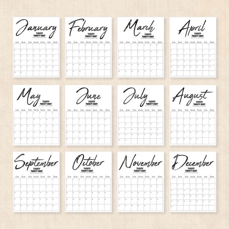 2028 calendar printable