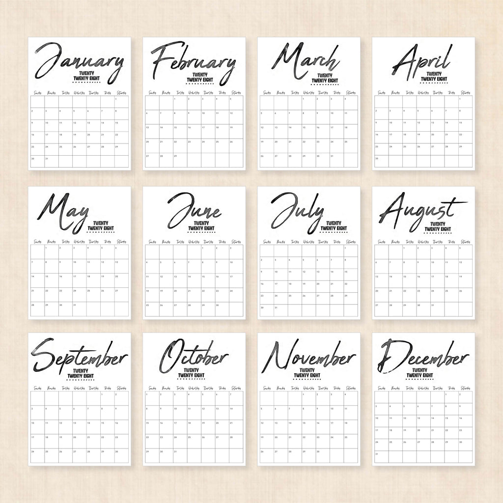 2028 calendar printable