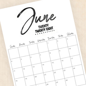 2028 calendar printable