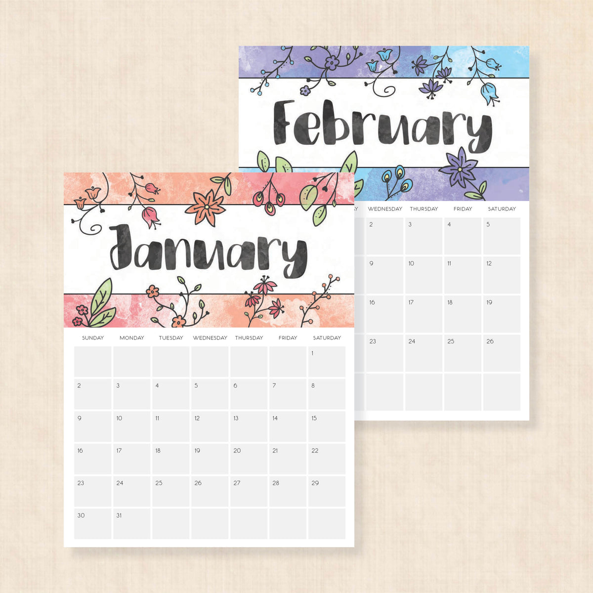 2028 calendar printable