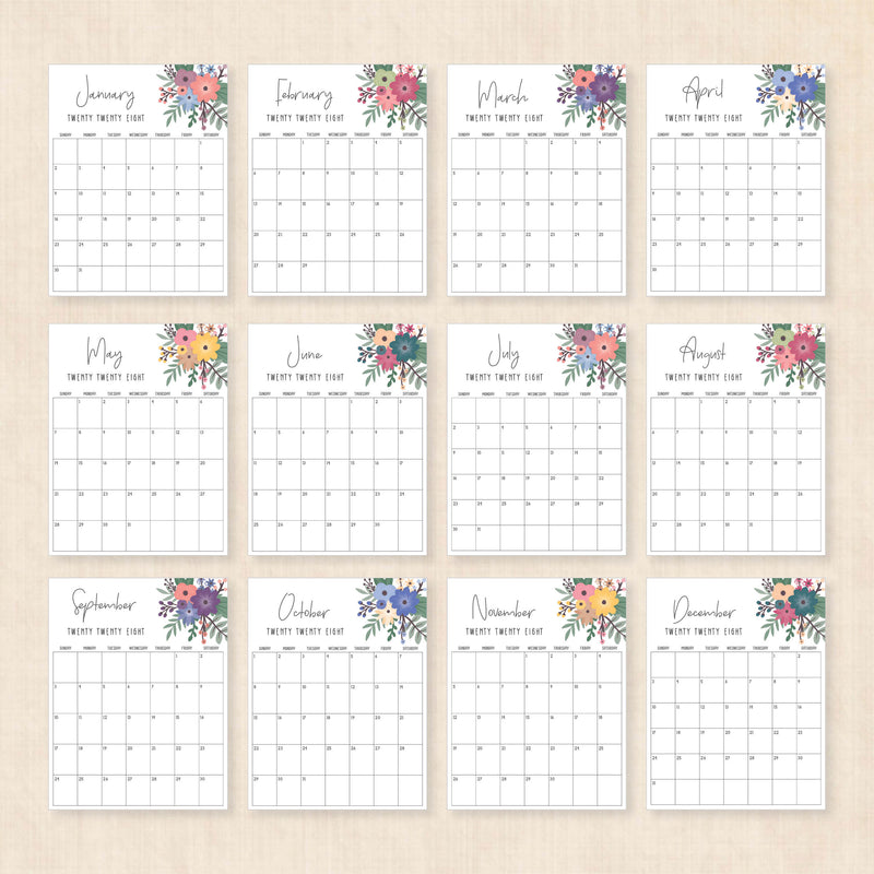 2028 calendar printable