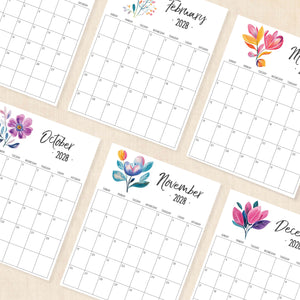 2028 calendar printable