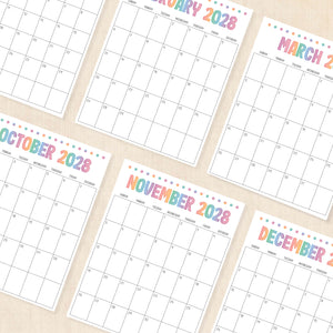 2028 calendar printable