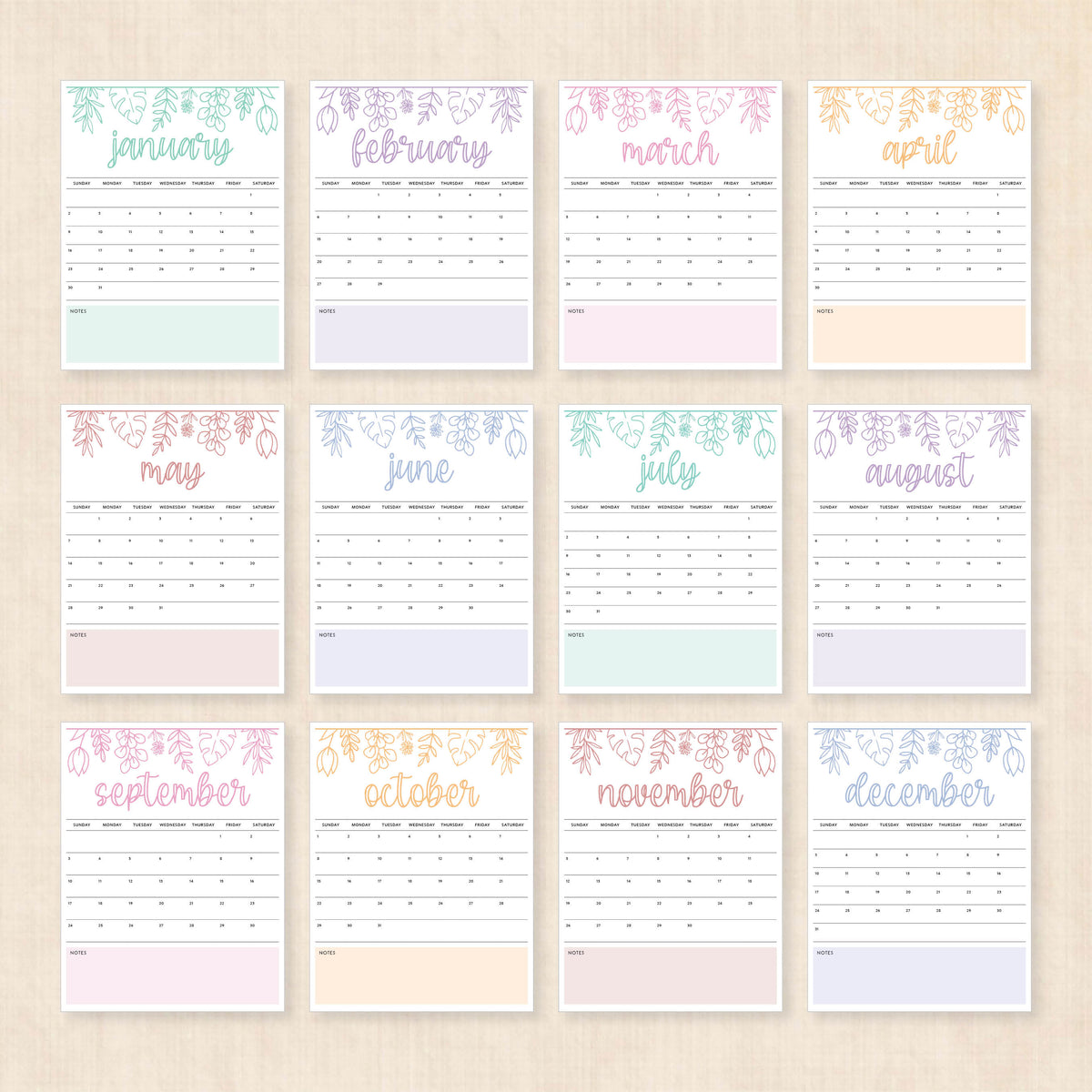 2028 calendar printable