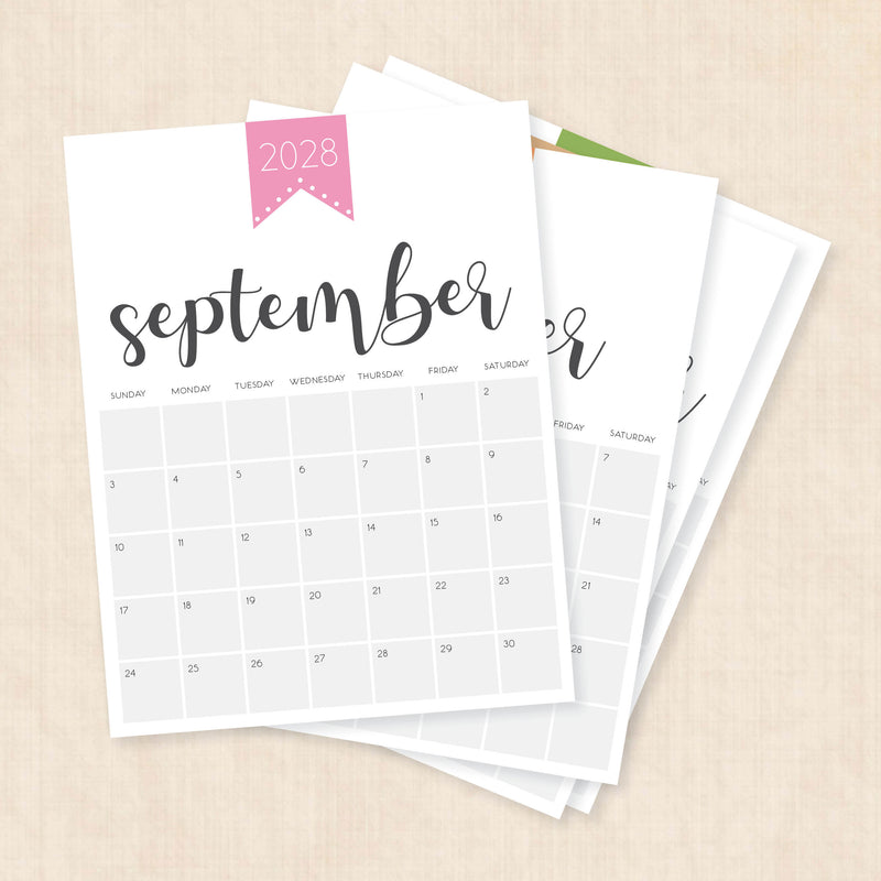 2028 calendar printable