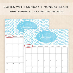 2028 calendar printable