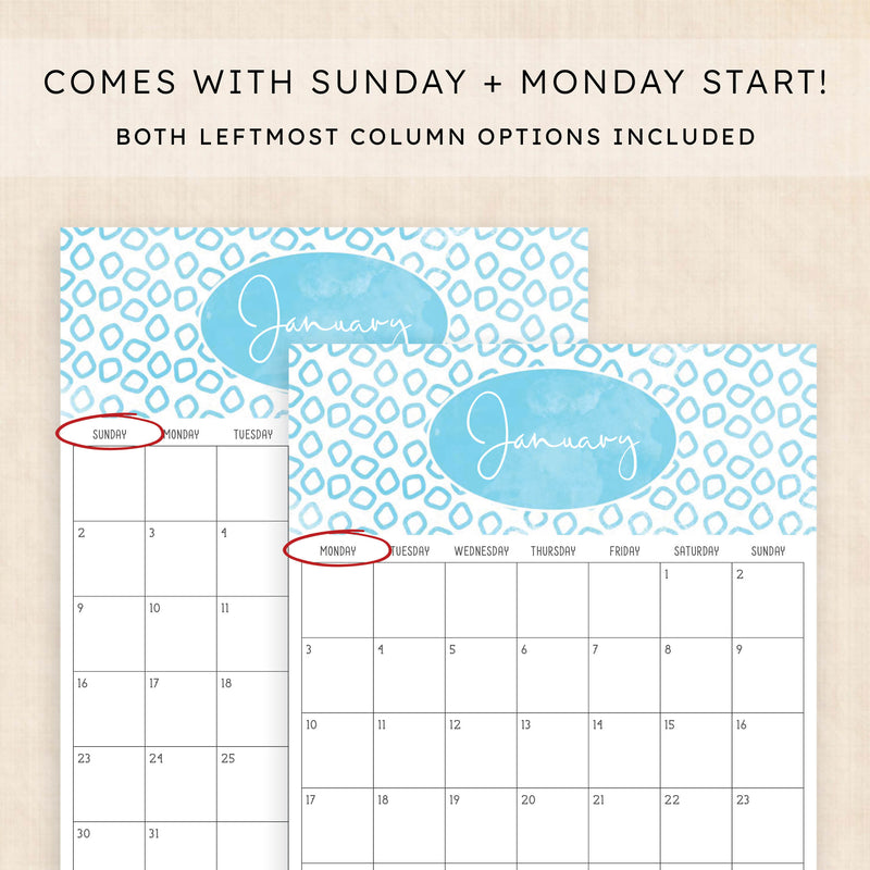 2028 calendar printable